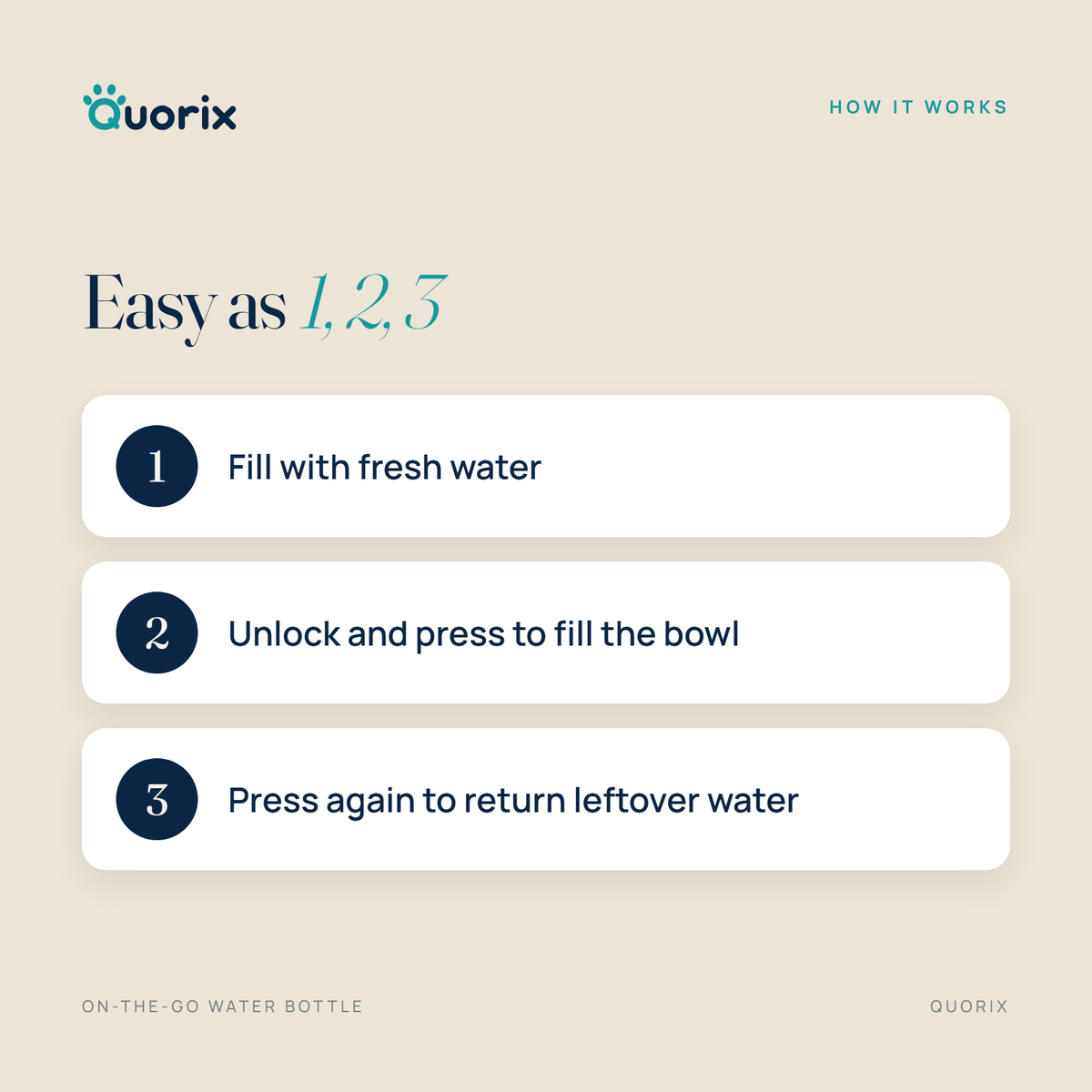 How to use the water bottle
