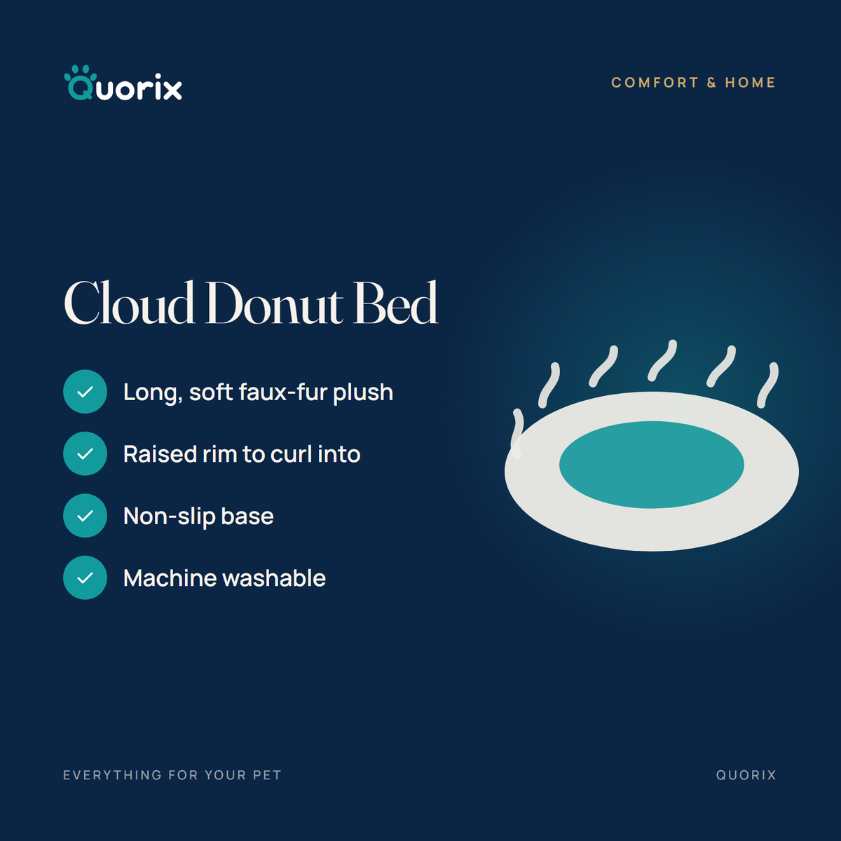 Cloud Donut Bed highlights
