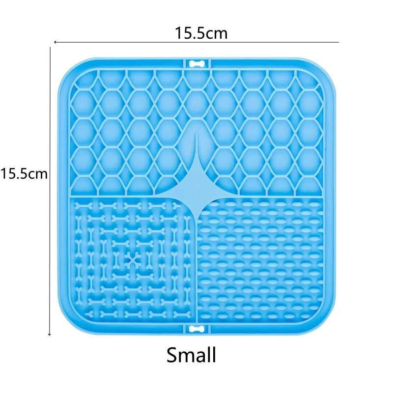 Small lick mat size: 15.5 x 15.5 cm